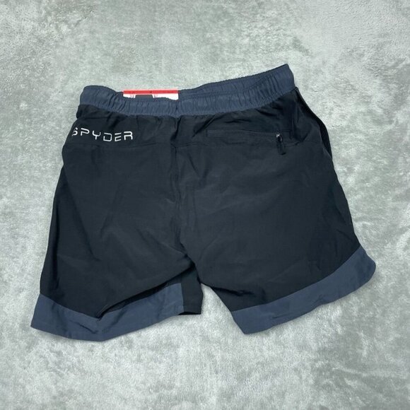 Spyder Swim Mens Black Swim Shorts 7.5" Inseam Medium UPF 30+ a0933 - Picture 6 of 8